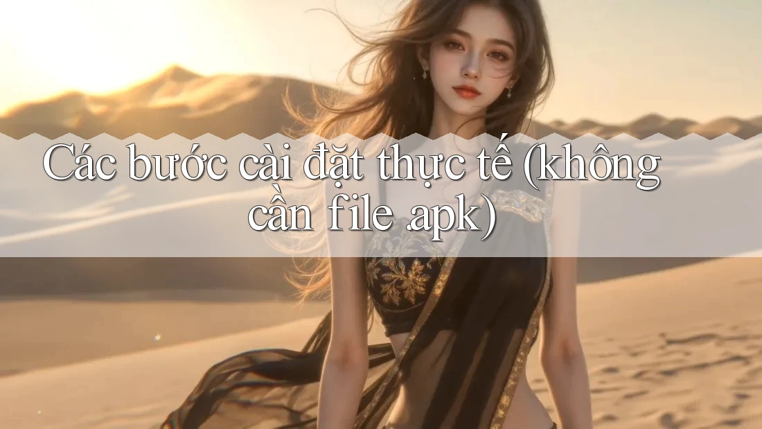 Các bước cài đặt thực tế (không cần file. apk) Các bước cài đặt thực tế (không cần file. apk)